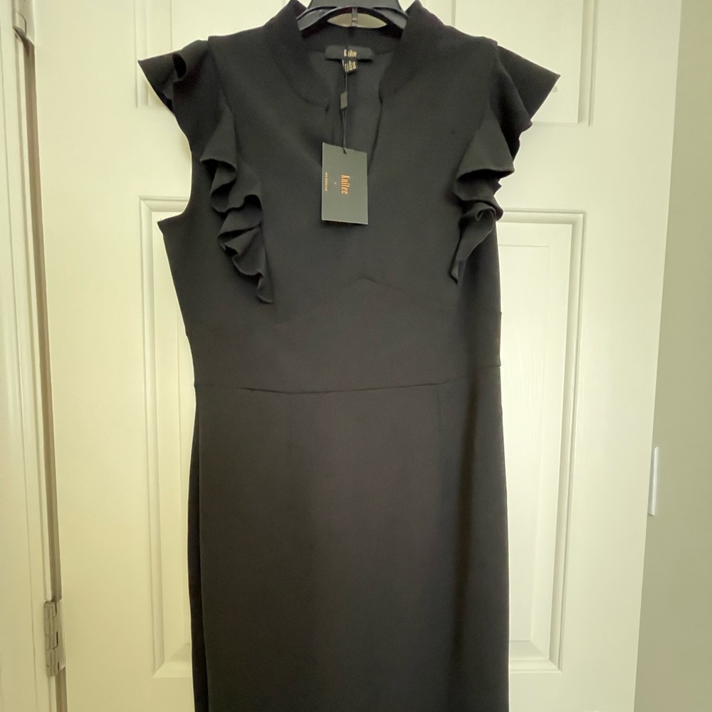 New Knitee Black Ruffle Dress